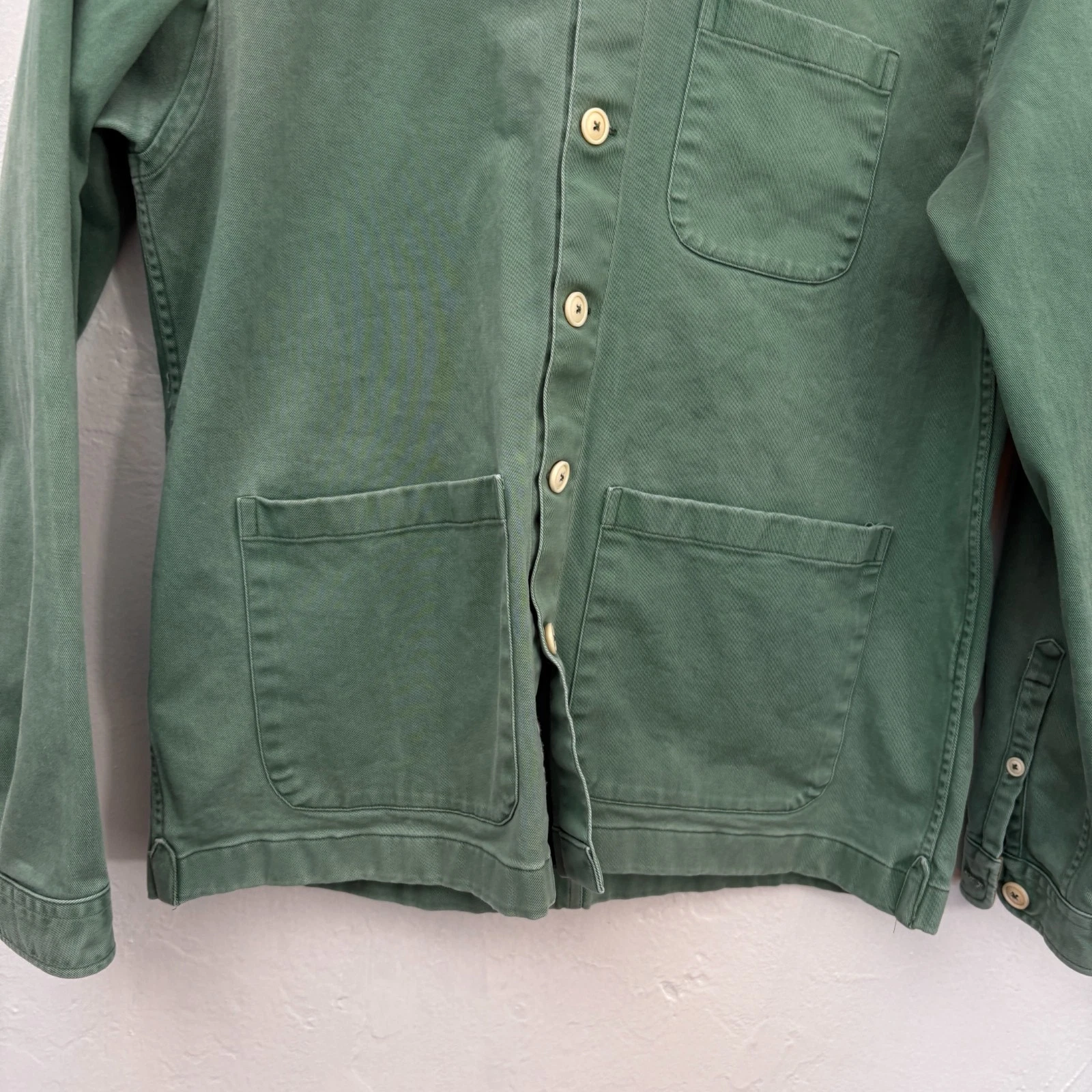 Brooklyn Tailors + Willys Detroit Chore Coat Men Size Medium Green Fits Small image 5