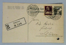 1918 WWI Switzerland Registered Resignation Letter - Schlieren Zurich - No. 516