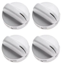 🛠️8273104 White Top Burner Knob Compatible with Whirlpool Range ( 4 - Pack )