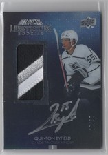 2021-22 SPx UD Black Lustrous Rookie Auto Patch Quinton Byfield Auto 05/75 Los