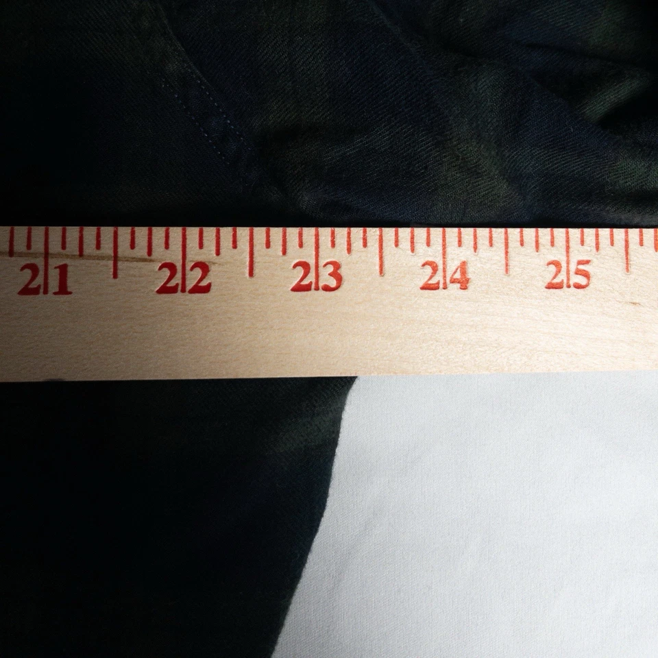 Vtg J Crew Shirt Mens L Green Blue Tartan Plaid Oarsman Button Down Flannel 90s - Image 3 of 4