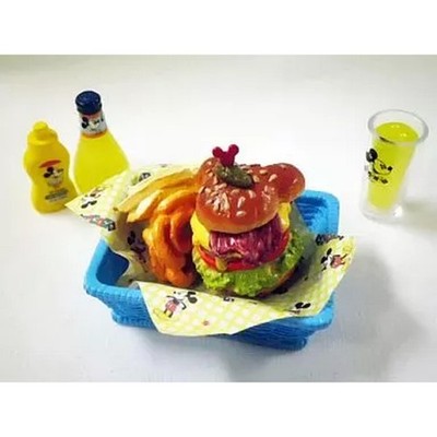 Trading Figure 3. Hamburger Korb Disney Mickey Mouse 50 s Cafe