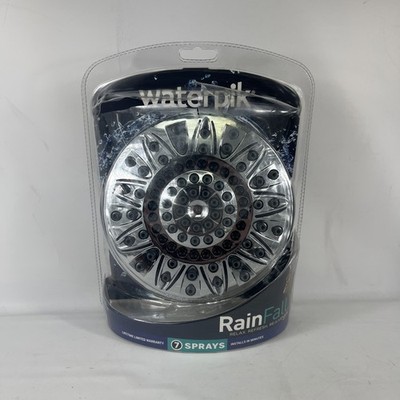 Waterpik Rain Fall Power 7-Spray Pattern with 1.8 GPM - New Damaged Box