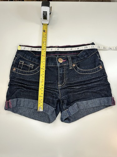 JORDACHE Jean Shorts Girls 8 Dark Washed Blue Denim Adjustable Waist Cuffed NWOT - Picture 6 of 6