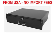 New 3U Drawer Rack Mount DJ 19" Rack Case Equipment Deep Drawer 3Space Lockable