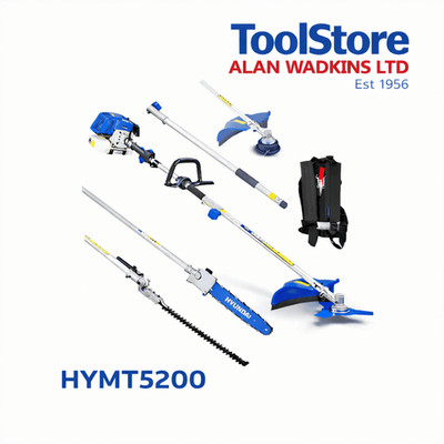 Hyundai HYMT5200X-1 5 in 1 Benzin Garten Multitool Kit 2 Takt 52cc Motor