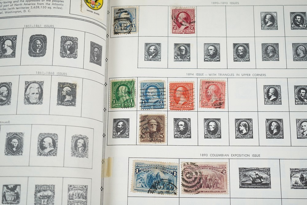 US & WORLDWIDE 1860s-1950s COLLECTION OF 2,750+ STAMPS MINT & USED IN ALBUM