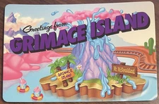 2025 McDONALD'S Grimace Island Adult Happy Meal Map Postcard Collectible