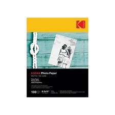Kodak photo paper 8.5 x 11 matte, 100 count 39 lb - 145 g/m 41184-3510-225 