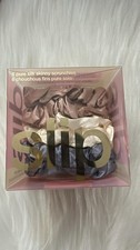 6 Slip Pure Silk Skinny Scrunchies Pink Caramel  Black