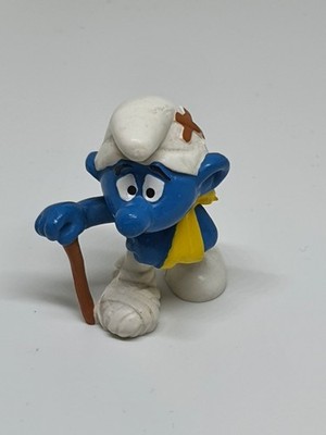 Krank - verletzt - Schlumpf/Smurf - Figur - Peyo von Bullyland (F5B)