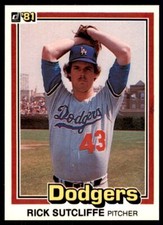 1981 DONRUSS RICK SUTCLIFFE . LOS ANGELES DODGERS #418