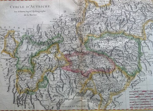 Europa Austria Rigobert Bonne. -1780- mappa - Imagen 2 de 4