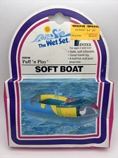 Intex The Wet Set Puff n Play Soft Boat Vintage 1990’s Pool Bath Toy Toys R Us
