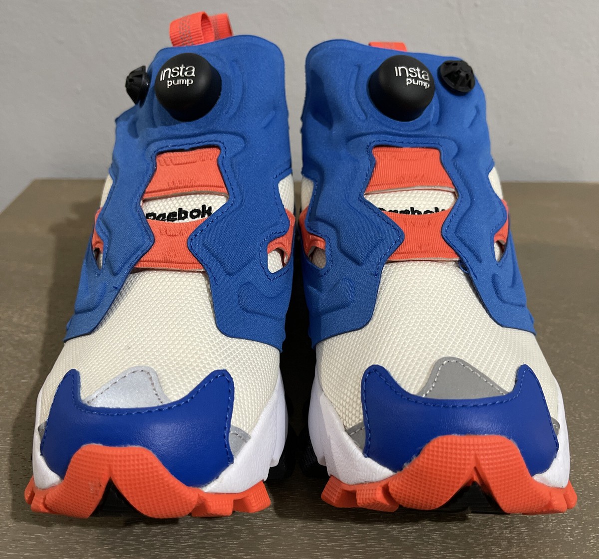 Reebok Instapump Fury Hiking Shoes Blue/Cream/Orange b-grade 