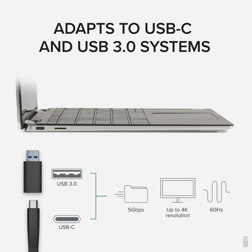Plugable 4K DisplayPort/HDMI Dual Screen Adapter for USB 3.0/USB-C (Refurbished) - Afbeelding 4 van 8