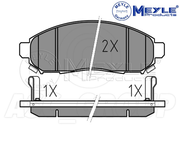Meyle Bremsbelagsatz, Vorderachse Mit Anti-Quietsch Platte 025 242 2716/W-image