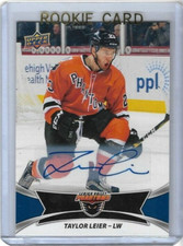 TAYLOR LEIER PHILADELPHIA FLYERS 2016-17 UD AHL AUTOGRAPH #27