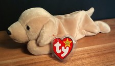 Ty Beanie Baby *Fetch* The Golden Retriever 9" Dog 1998 w/Tag Protector Retired