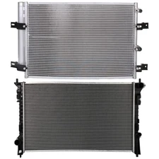 For 2007-12 Ford Edge 07-11 Lincoln MKX Aluminum Radiator&Condenser Cooling Kit