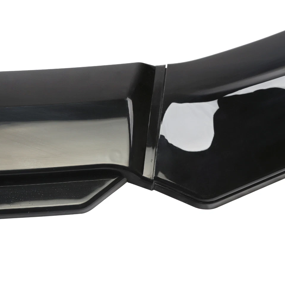 Gloss Black Car Front Bumper Lip Spoiler Splitter +Strut Rods For Nissan GT-R US - Image 3 of 4