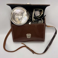 1975 Vintage USSR Collectible Electronic Photo Flash Chaika in Case Good Working