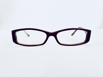 Versace Burgundy Tortoise Rectangular Glasses Italy MOD 3091 
