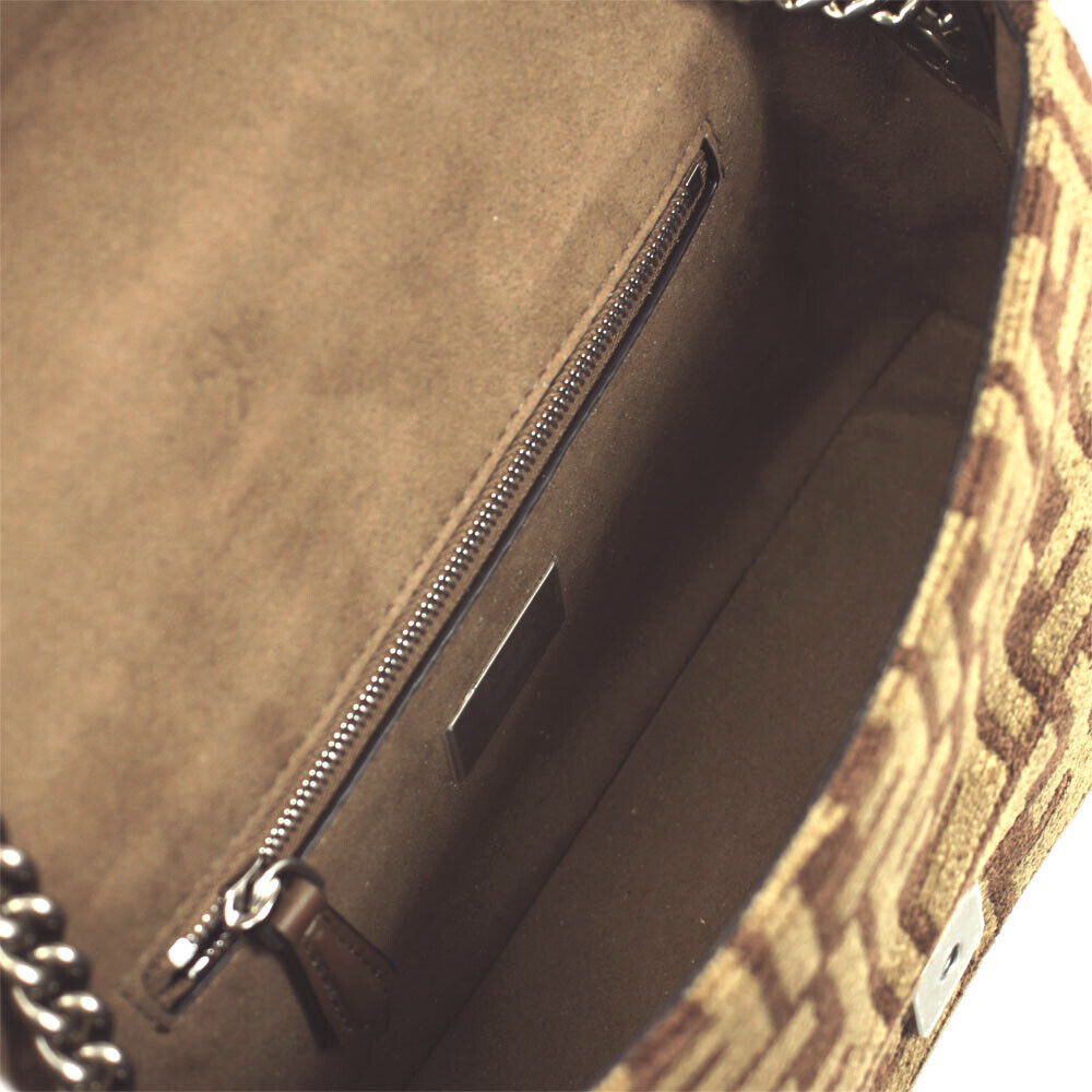 Brand New Fendi Baguette Chain Midi FF jacquard fabric bag Brand New Fendi Baguette Chain Midi FF jacquard fabric bag