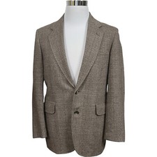 Hardy Amies Vintage Tweed Blazer Mens 40R Two Button Single Vented Lined Office