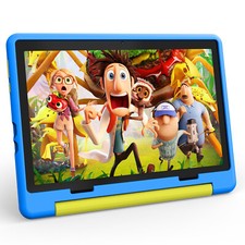 200pcs Kids Tablet 10 inch Android 14 Tablets 8 64GB with Shockproof Blue