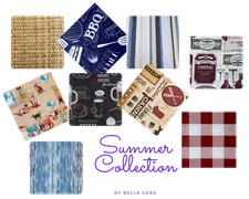 Summer Themed Flannel backed Vinyl Tablecloths. Round, Oblong, Square