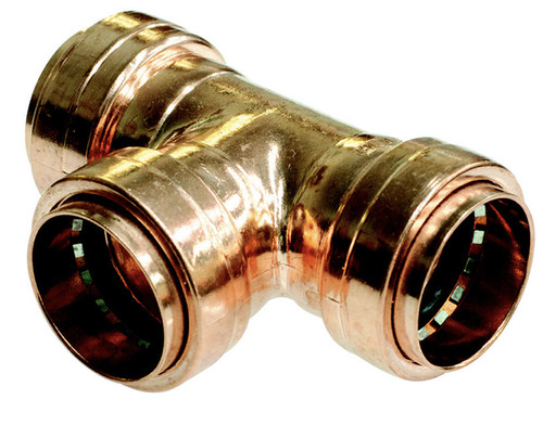 NEW! MUELLER ProLine PUSH FIT 3/4" x 3/4" x 3/4" TEE, COPPER, 652-004LW