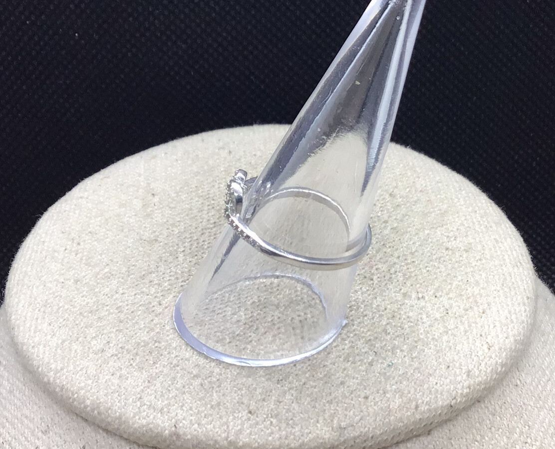 Vintage Sterling Silver 925 Cz Heart Ring Sz 8 S918 | eBay