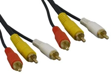6FT-50FT RCA YRW Male M/M Yellow Red White Composite Video Stereo Audio AV Cable