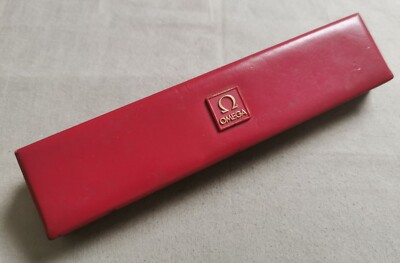 Omega Vintage Uhr Box Leder Red Big Logo No Outer Box für Lady Models Good