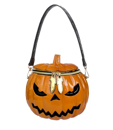 Women Pumpkin Shaped Crossbody Shoulder Bag Weird PVC Handbag Halloween Pumpkin - Picture 10 of 11