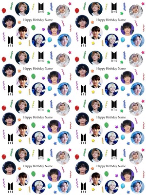 bts band personalised birthday gift wrapping paper 3 designs add name ebay