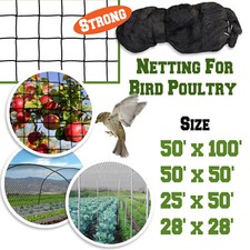 100'X50' Bird Netting Anti Bird Netting for Bird Poultry Aviary Game Pens Net US