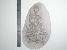 vtg 1960s 70s Tattoo Flash acetate stencil 3 Dimensional Asian Dragon DR1