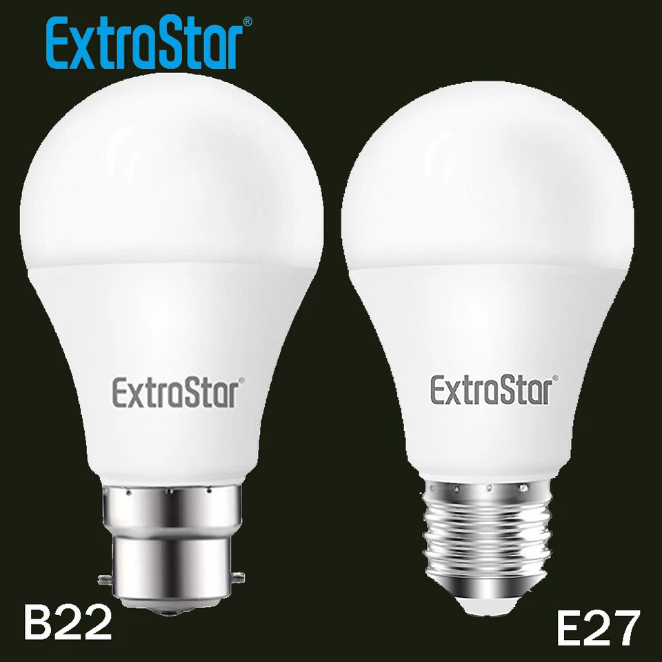 JAMES COOPER 10 Pack LED GLS Light Bulbs B22 Bayonet E27 Screw Lamp Cool Day Warm White 240V