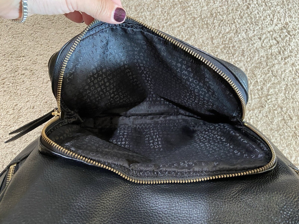 KATE SPADE NICOLE LARCHMONT Avenue BACKPACK BLACK Pebbled LEATHER TRAVEL SCHOOL KATE SPADE NICOLE LARCHMONT Avenue BACKPACK BLACK Pebbled  main image 2