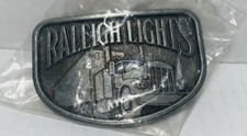 Raleigh Lights Cigarettes Tobacco Semi Truck Trucking 1970's Belt Buckle