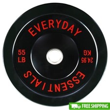 Olympic Bumper Plate Weight Plate 55 lbs Rubber High Density with Steel Hub New