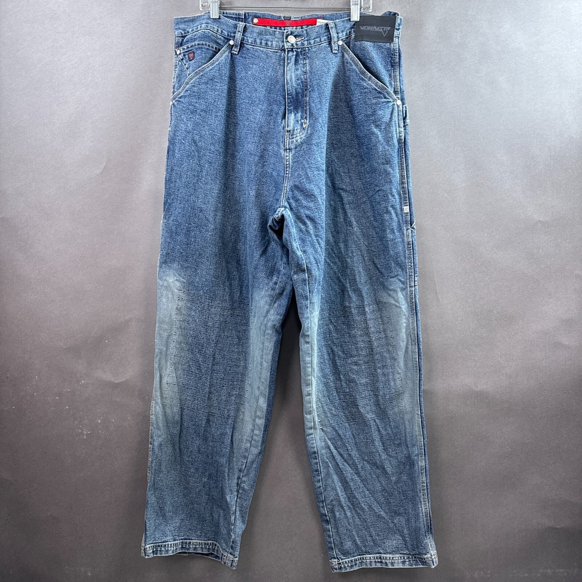 パンツ Used Blue Baggy Curve Denim archive Maxx Mids Oversized Straight Leg Jean - Blue Denim | Ksubi ++