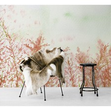 Wall Mural Sticker Watercolor Abstract Meadow Flowers Floral Landscape