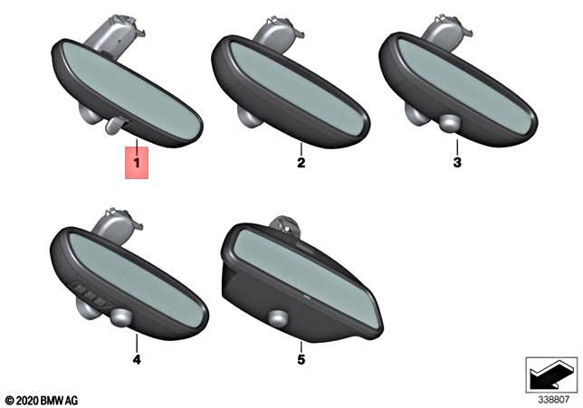 Genuine BMW I I3 I3s I01 i3 120Ah Rex 60Ah Interior-Mirror Manual 