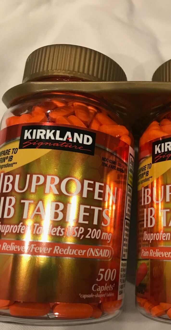 Kirkland Signature Ibuprofen 200 mg 500 IB Tablets Compare to MOTRIN
