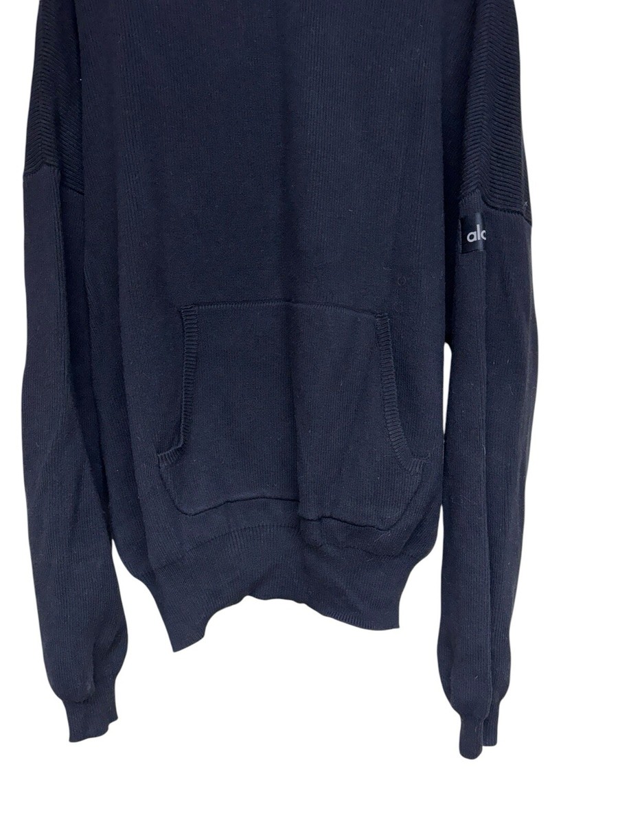 Alo Yoga Scholar Hooded Sweater Oversized/Heavyweight Black