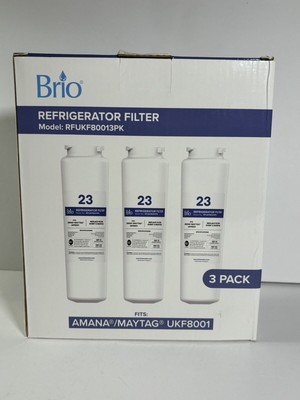 Brio Refrigerator Filter 3-pack for Amana/Maytag UKF8001 RFUKF80013PK