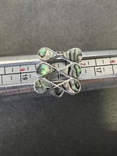 Sterling Silver 925 Abalone Shell Ring Size 6